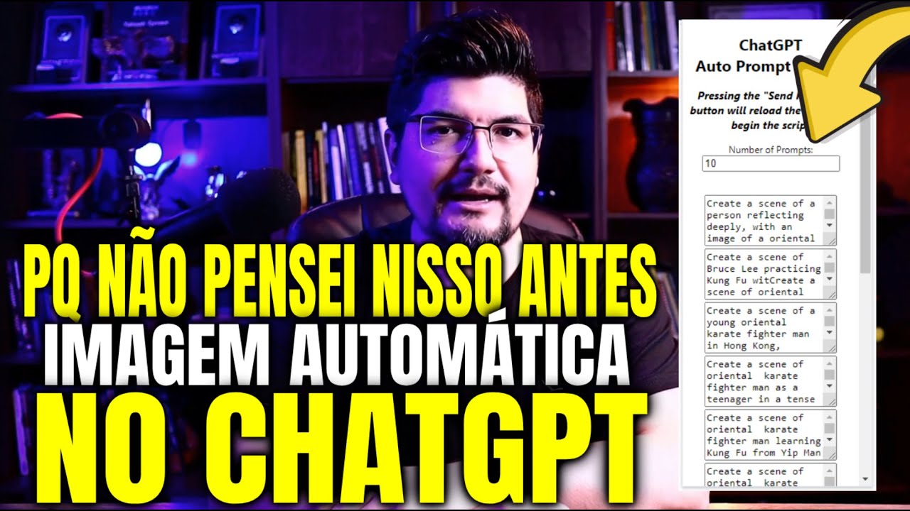 Descobri o Hack pra Criar Imagem Automática para Canal Dark. Ilustre cada Cena do Vídeo pelo ChatGPT
