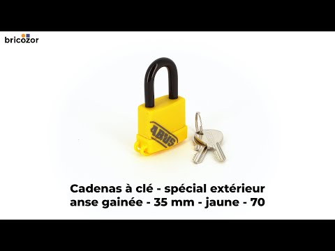Cadenas à clé - extérieur - anse avec gaine de protection - 70 ABUS