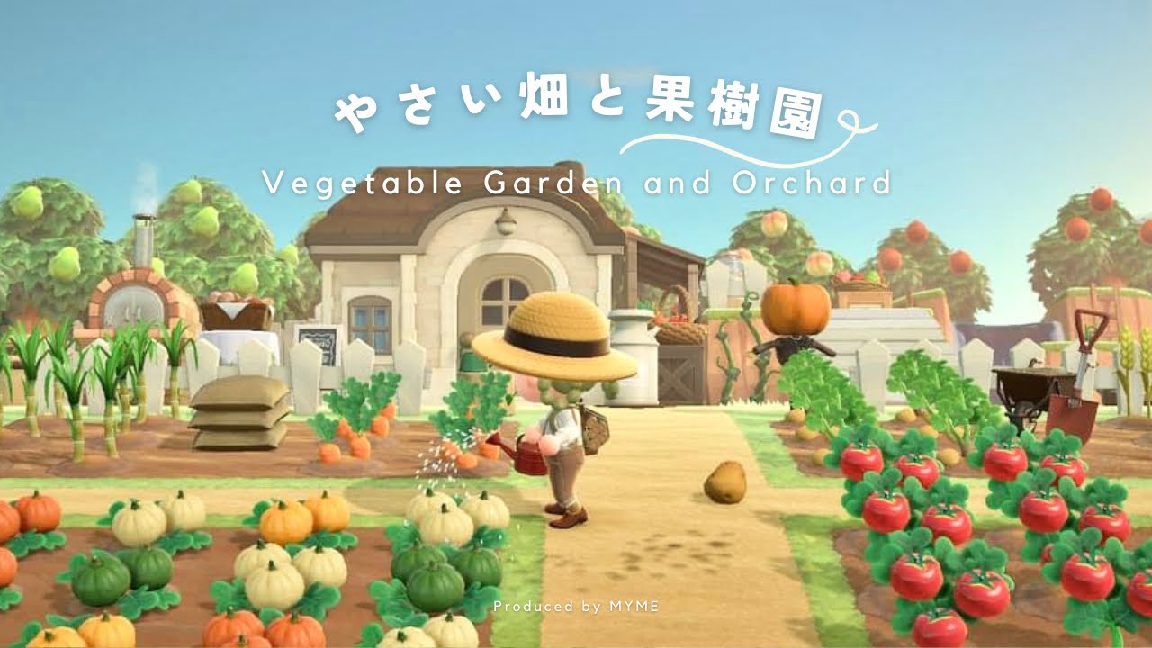 【あつ森】野菜畑と小さな果樹園の島クリエイト🥕マイデザインなしで作る農園レイアウト【AnimalCrossing】