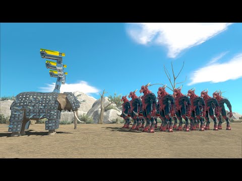 Armored Elephant with Machine Guns vs Armies - Animal Revolt Battle Simulator Gameplay