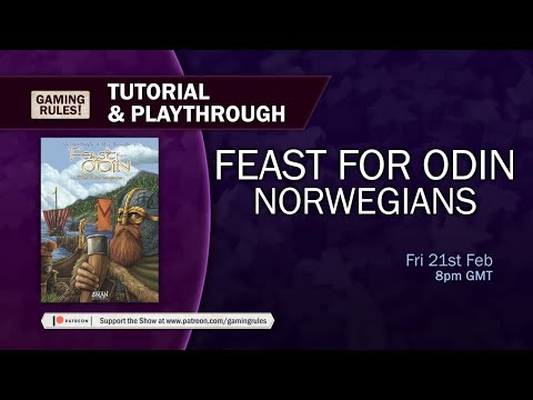 Feast for Odin: Norwegians - Tutorial and Playthrough with Gaming Rules!