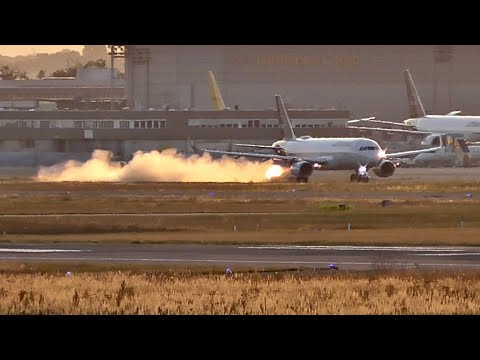 Lufthansa A320 Engine Explodes On Takeoff