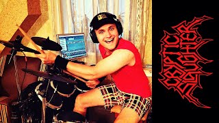 CRYPTIC SLAUGHTER — Black And White (drum cover)