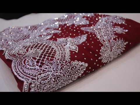 ARNG-2229 "The Maroon Splash" Premium Designer Saree||Georgette||Acrylic Stones||Silver Embroidery