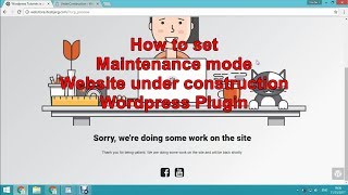 How to set Maintenance mode Website under construction wordpress plugi
