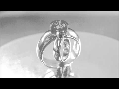 14K WHITE GOLD ROUND CUT DIAMOND ENGAGEMENT RING FULL BEZEL 0.90CT - KNR INC - 579