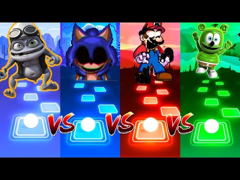 Crazy Frog vs Sonic Exe vs Mario vs Gummy Bear|Tiles Hop|