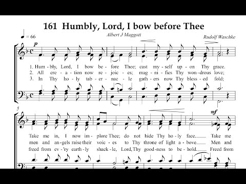 Hymn Collection 161   Humbly Lord i bow before thee