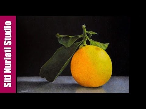 Painting Progression of Graceful Lemon in Colored Pencil | Siti Nuriati Studio