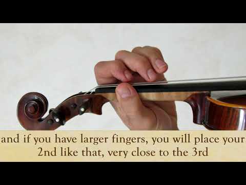 Volume 1 lesson 034 / 133 - Study of 2nd finger on the D string - Learning french Violin