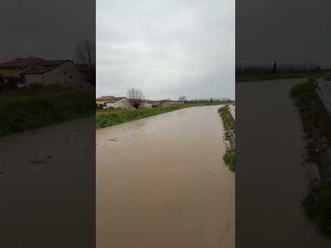 Maltempo e fiumi in piena in Toscana sotto la pioggia battente