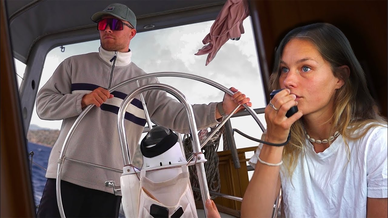 Crazy days on the Corinth Canal. Distress call, deserted island, shore lines anchoring.