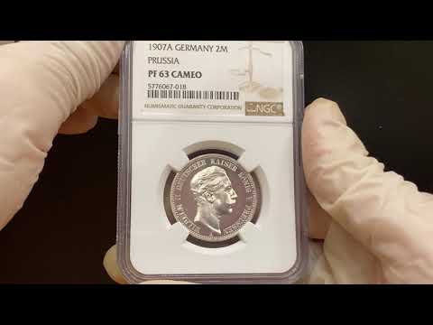 Lot 1512 Germany   Empire Prussia 2 Mark 1907 A PROOF NGC PF63