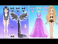 DIY Paper Dolls Dress Up Wednesday Addams Handmade Papercraft
