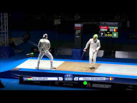Moscow 2015 MS GP Semifinal 02 podium Dolniceanu T ROU vs Szilagyi A HUN