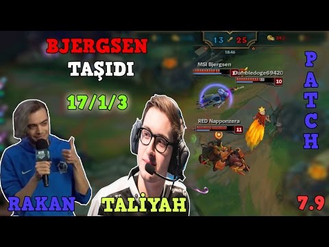 SUP DUMBLEDOGE RAKAN and TSM BJERGSEN TALİYAH  GAMEPLAY 7.9 BJERGSEN TAŞIDI