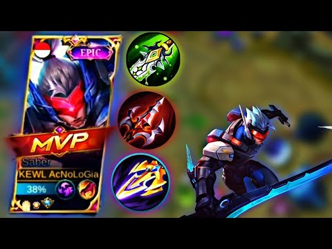 Saber Maximum Damage |  Blade of Despair Enemy Auto Delete Mlbb | DrazukiSaber Game Play