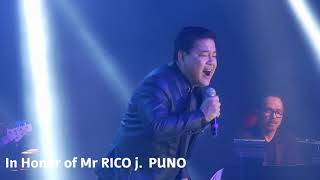 Martin Nievera sings in Honor of Mr Rico J Puno