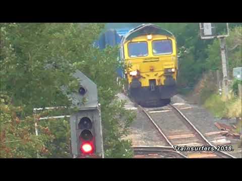 Freightliner Class 66 No. 66517 on 6F33 Bredbury - Runcorn Folly Lane @ Cow Lane on 15.8.18 - HD