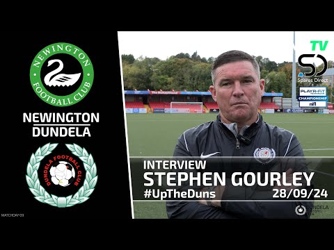 Stephen Gourley  Post Match Interview - Newington Vs Dundela - 28th September 2024