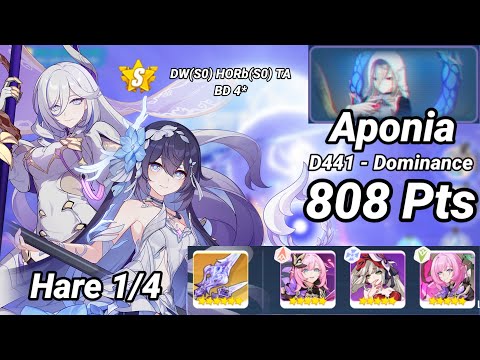 Hare 1/4 | Redlotus D441: Aponia (Dominance) 808 Pts - Hare(S0) HORb(S0) TA BD 4* - Honkai 6.8
