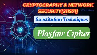 Substitution Techniques: Playfair Cipher Explained with 2 Solved Qns Step by Step-#21is71 #vtupadhai