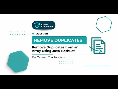 Java Tutorials Remove Duplicates Using Hashset In Java Career Credentials Getplaced