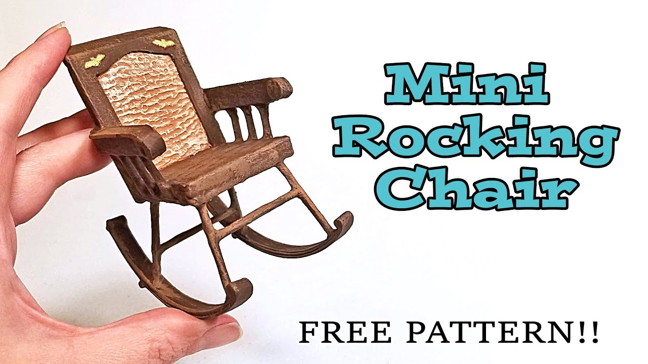 DIY Miniature Rocking Chair made from Cardboard (Free Pattern)