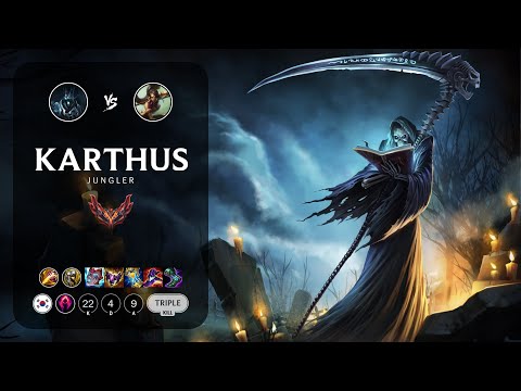 Karthus Jungle vs Nidalee - KR Grandmaster Patch 13.3