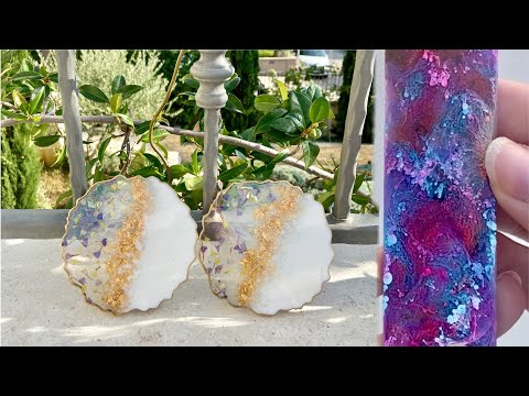 White and Gold Flower Resin Coasters + Resin Bookmarks!