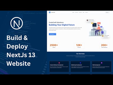 Build & Deploy NextJs 13 Website | NextJs 13 Application