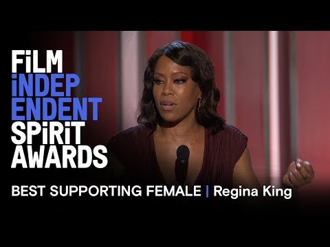 Thumbnail of the video: REGINA KING wins Best Supporting Female for IF BEALE STREET COULD TALK at the 2019 Spirit Awards