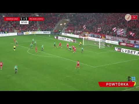 Widzew Łódź - Pelikan Łowicz 2:1 - Bramka Kacpra Falona