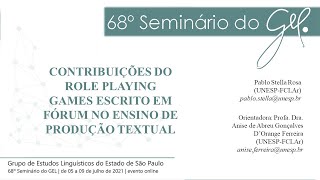 CONTRIBUIÇÕES DO ROLE PLAYING GAMES ESCRITO EM FÓRUM NO ENSINO DE PRODUÇÃO TEXTUAL