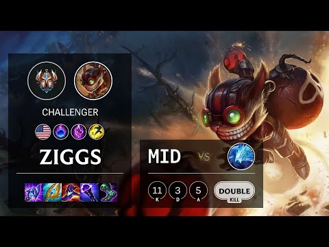 Ziggs Mid vs Anivia - NA Challenger Patch 11.24b