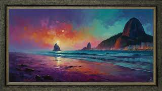 On some beach in Rio de Janeiro | Tv Art for Samsung The Frame | No Music | 4K