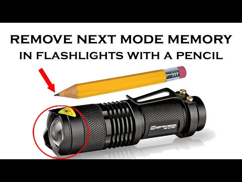 Eliminating Next Mode Memory in flashlights with a pencil [How to]