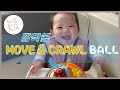 6 Month Old Baby Playing With VTech Move And Crawl Ball 6개월 아기 깜짝볼 놀이