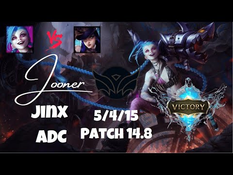 Jooner - VOD | Jinx / Soraka vs. Caitlyn / Thresh | Patch 14.8