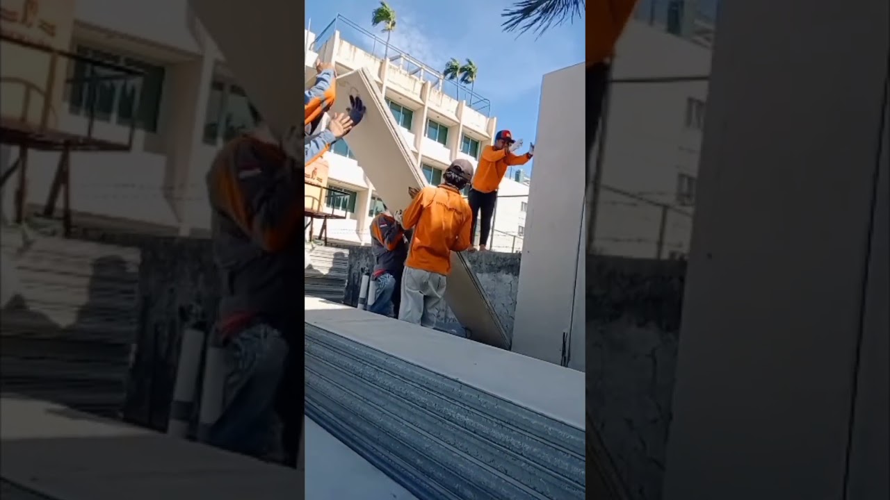 Cara pemasangan dinding panel,lebih cepat #shorts