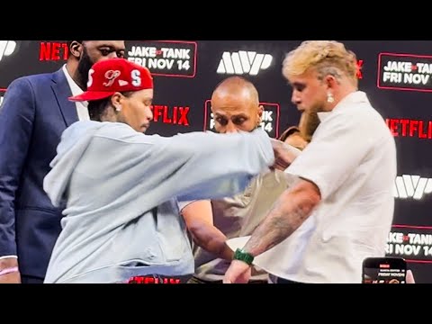 Gervonta Davis PUSHES Jake Paul at HEATED Face Off￼