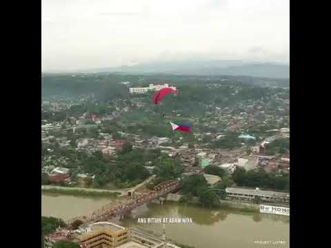 Philippine Flag Raising with Paramotor