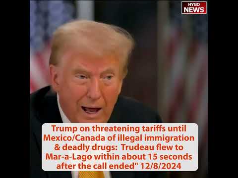 Trump very quickly pardons J6 defendants, not going to pardon my son, Trudeau flew 15 seconds after