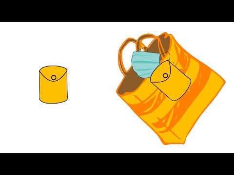 Faltbare Einkaufstasche -beutel N4 mit extra Fach mit Klettverschluss selber nähen