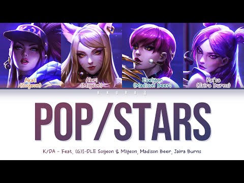 K/DA - POP/STARS (Feat. Madison Beer, (G)I-DLE, Jaira Burns) (Color Coded Lyrics Han/Rom/Eng/가사)