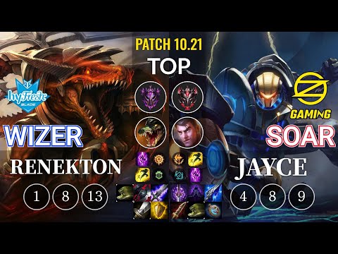 hyF Wizer Renekton vs OZ SoaR Jayce Top - KR Patch 10.21