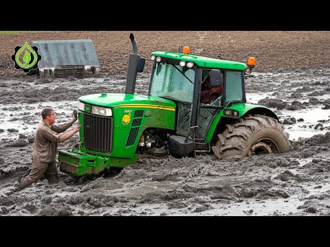 Tractor Stuck In Mud Compilation | Amazing Tractor Operator Skills #15