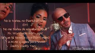 ❤️ No lo trates  letra Canción de Daddy Yankee, Natti Natasha y Pitbull