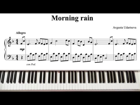 Morning Rain - Lyrical music - Piano Tutorial - Avgusta Udartseva