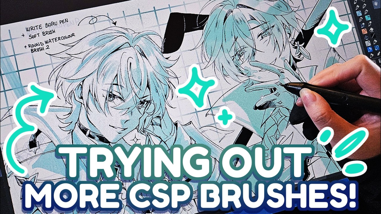 Trying Out more CSP Brushes! | Real Time Drawing session~✨